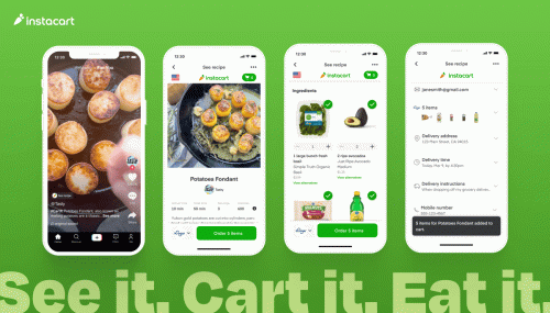 Instacart to Offer Shoppable Recipes on TikTok